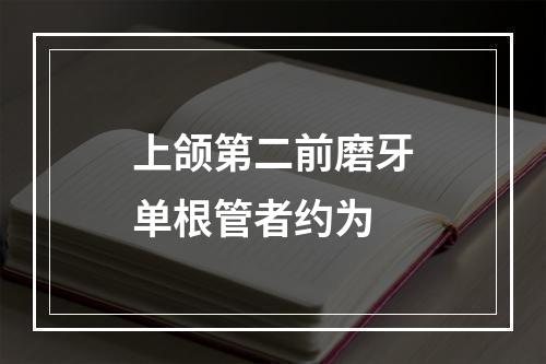 上颌第二前磨牙单根管者约为