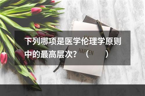 下列哪项是医学伦理学原则中的最高层次？（　　）