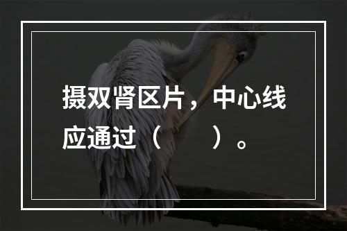 摄双肾区片，中心线应通过（　　）。