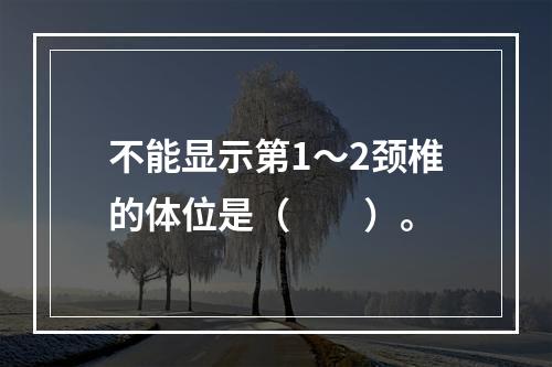 不能显示第1～2颈椎的体位是（　　）。