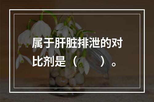 属于肝脏排泄的对比剂是（　　）。