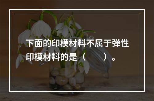 下面的印模材料不属于弹性印模材料的是（　　）。