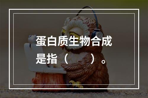 蛋白质生物合成是指（　　）。