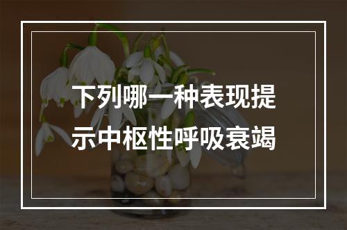 下列哪一种表现提示中枢性呼吸衰竭