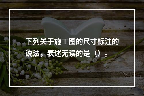 下列关于施工图的尺寸标注的说法，表述无误的是（）。