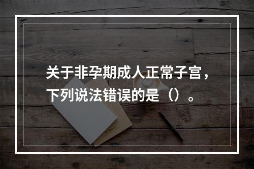 关于非孕期成人正常子宫，下列说法错误的是（）。