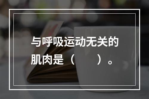 与呼吸运动无关的肌肉是（　　）。