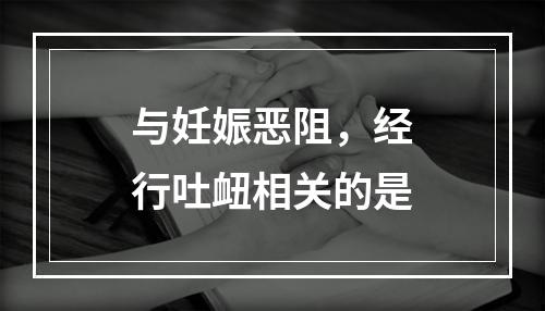 与妊娠恶阻，经行吐衄相关的是