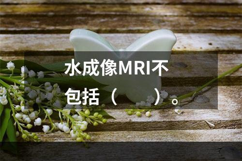 水成像MRI不包括（　　）。