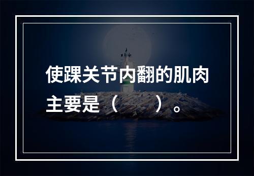 使踝关节内翻的肌肉主要是（　　）。