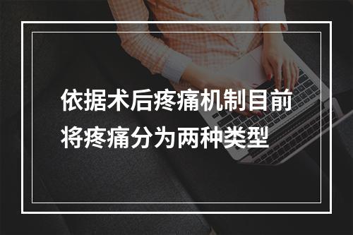 依据术后疼痛机制目前将疼痛分为两种类型