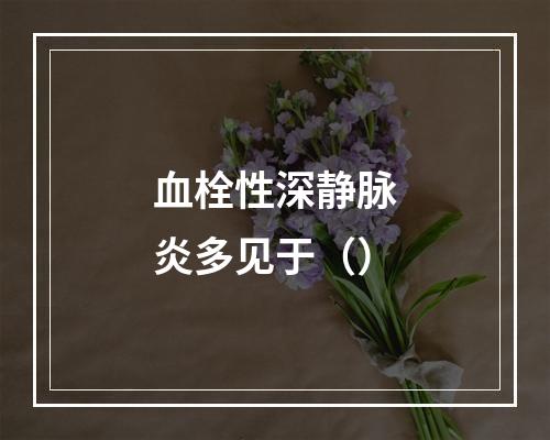 血栓性深静脉炎多见于（）