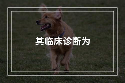 其临床诊断为