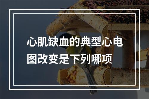 心肌缺血的典型心电图改变是下列哪项