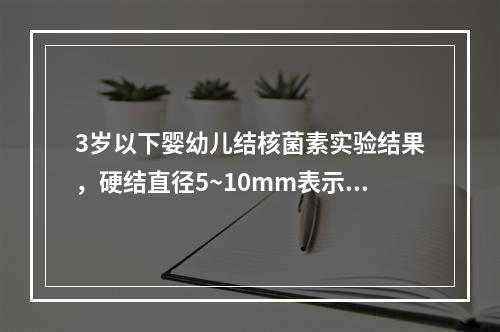 3岁以下婴幼儿结核菌素实验结果，硬结直径5~10mm表示（）