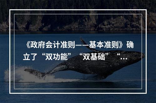 《政府会计准则——基本准则》确立了“双功能”“双基础”“双报