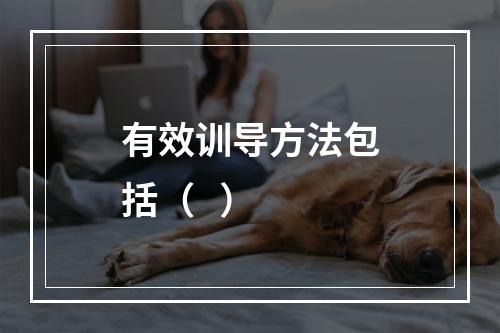 有效训导方法包括（   ）