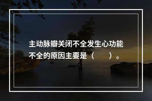 主动脉瓣关闭不全发生心功能不全的原因主要是（　　）。