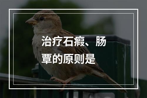 治疗石瘕、肠覃的原则是