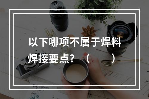 以下哪项不属于焊料焊接要点？（　　）