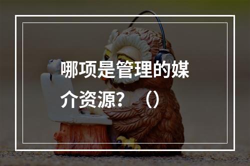 哪项是管理的媒介资源？（）