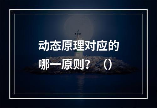 动态原理对应的哪一原则？（）