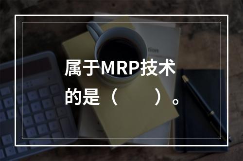 属于MRP技术的是（　　）。