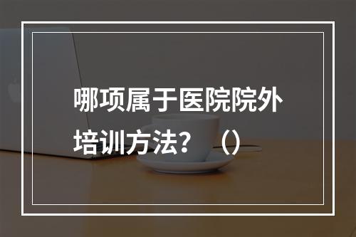 哪项属于医院院外培训方法？（）