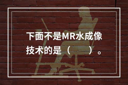 下面不是MR水成像技术的是（　　）。