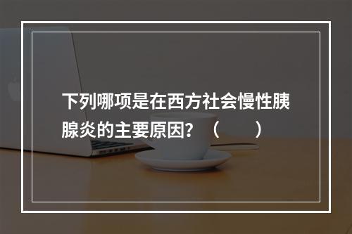 下列哪项是在西方社会慢性胰腺炎的主要原因？（　　）