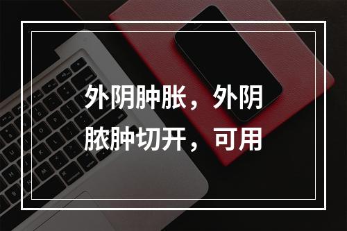 外阴肿胀，外阴脓肿切开，可用