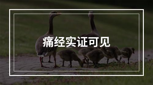 痛经实证可见