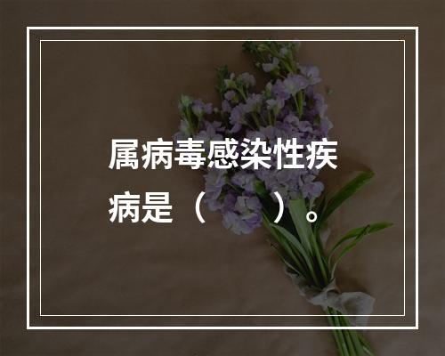 属病毒感染性疾病是（　　）。