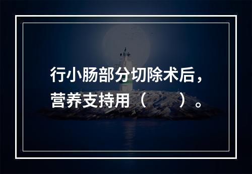 行小肠部分切除术后，营养支持用（　　）。