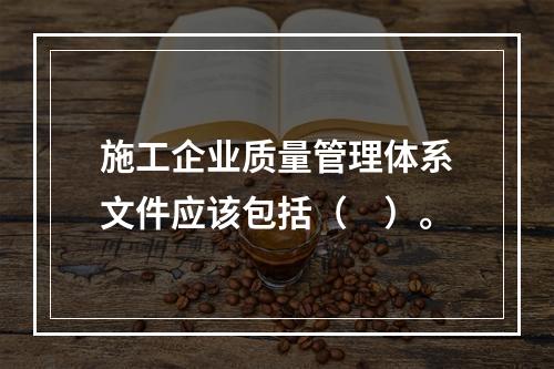 施工企业质量管理体系文件应该包括（　）。