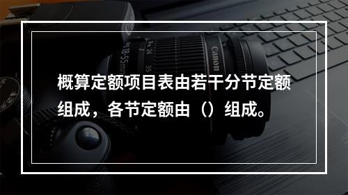 概算定额项目表由若干分节定额组成，各节定额由（）组成。