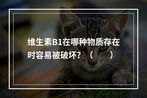 维生素B1在哪种物质存在时容易被破坏？（　　）