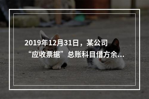 2019年12月31日，某公司“应收票据”总账科目借方余额1