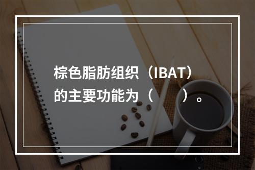 棕色脂肪组织（IBAT）的主要功能为（　　）。