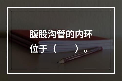 腹股沟管的内环位于（　　）。