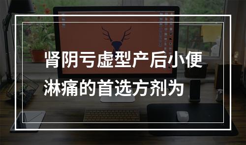 肾阴亏虚型产后小便淋痛的首选方剂为