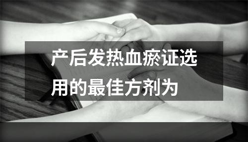 产后发热血瘀证选用的最佳方剂为