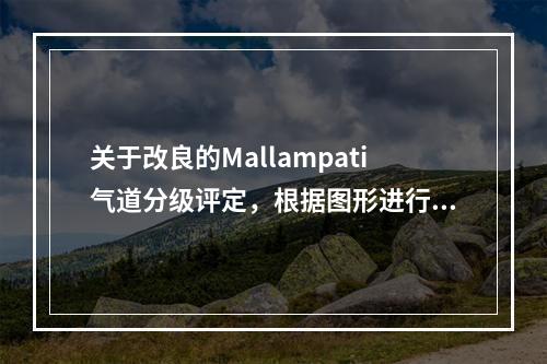 关于改良的Mallampati气道分级评定，根据图形进行判断