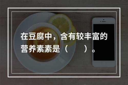 在豆腐中，含有较丰富的营养素素是（　　）。