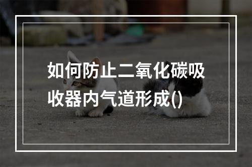 如何防止二氧化碳吸收器内气道形成()