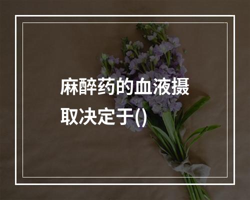 麻醉药的血液摄取决定于()