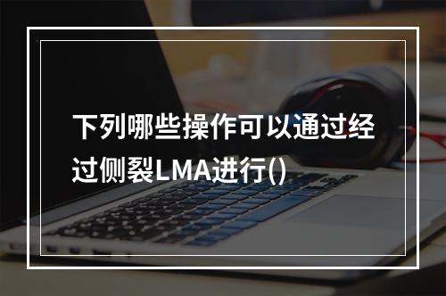 下列哪些操作可以通过经过侧裂LMA进行()