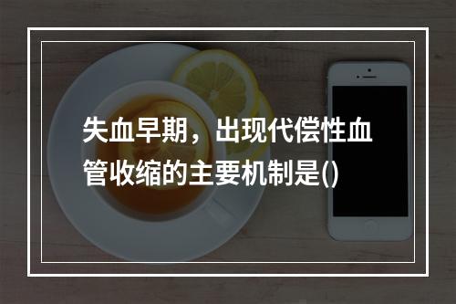 失血早期，出现代偿性血管收缩的主要机制是()