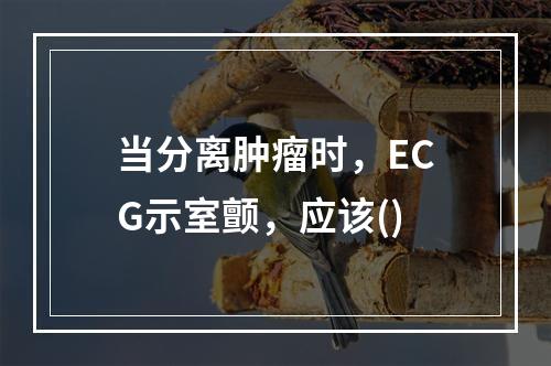 当分离肿瘤时，ECG示室颤，应该()