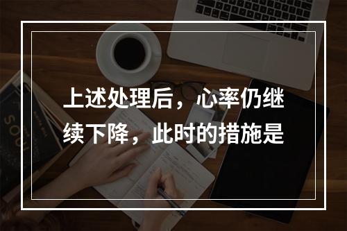 上述处理后，心率仍继续下降，此时的措施是